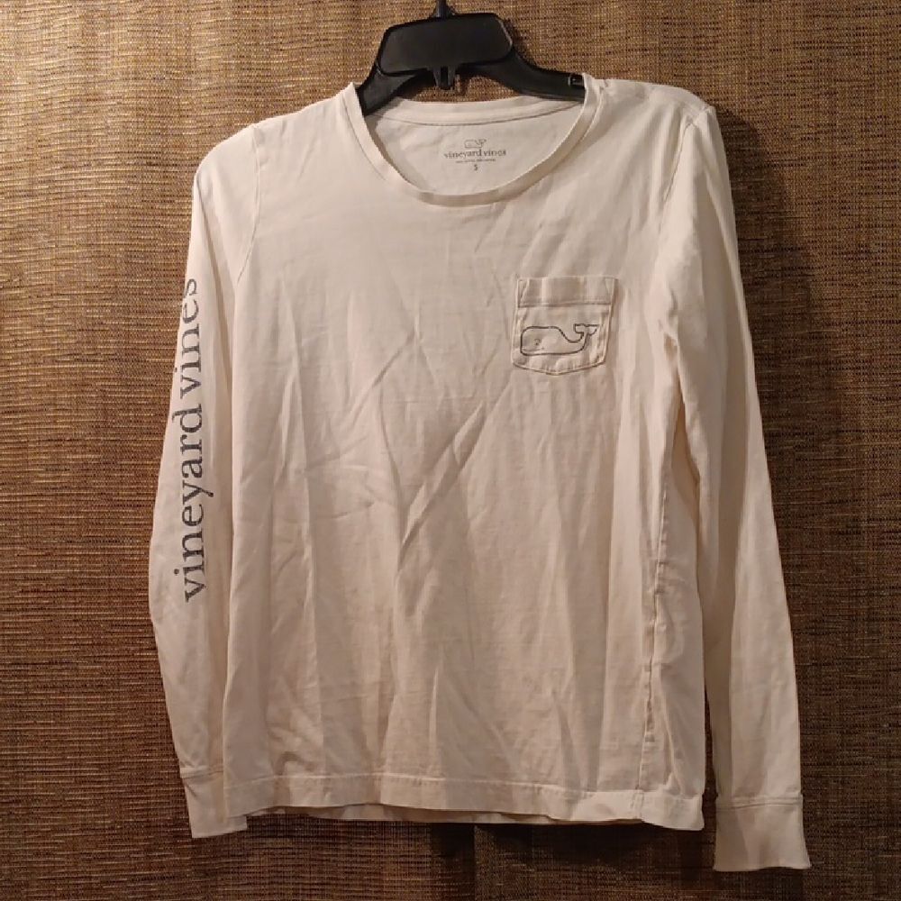 Vineyard Vines White Cotton Long Sleeve Tee Shirt